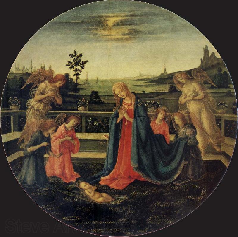 Filippino Lippi The Adoration of the Infant Christ Spain oil painting art